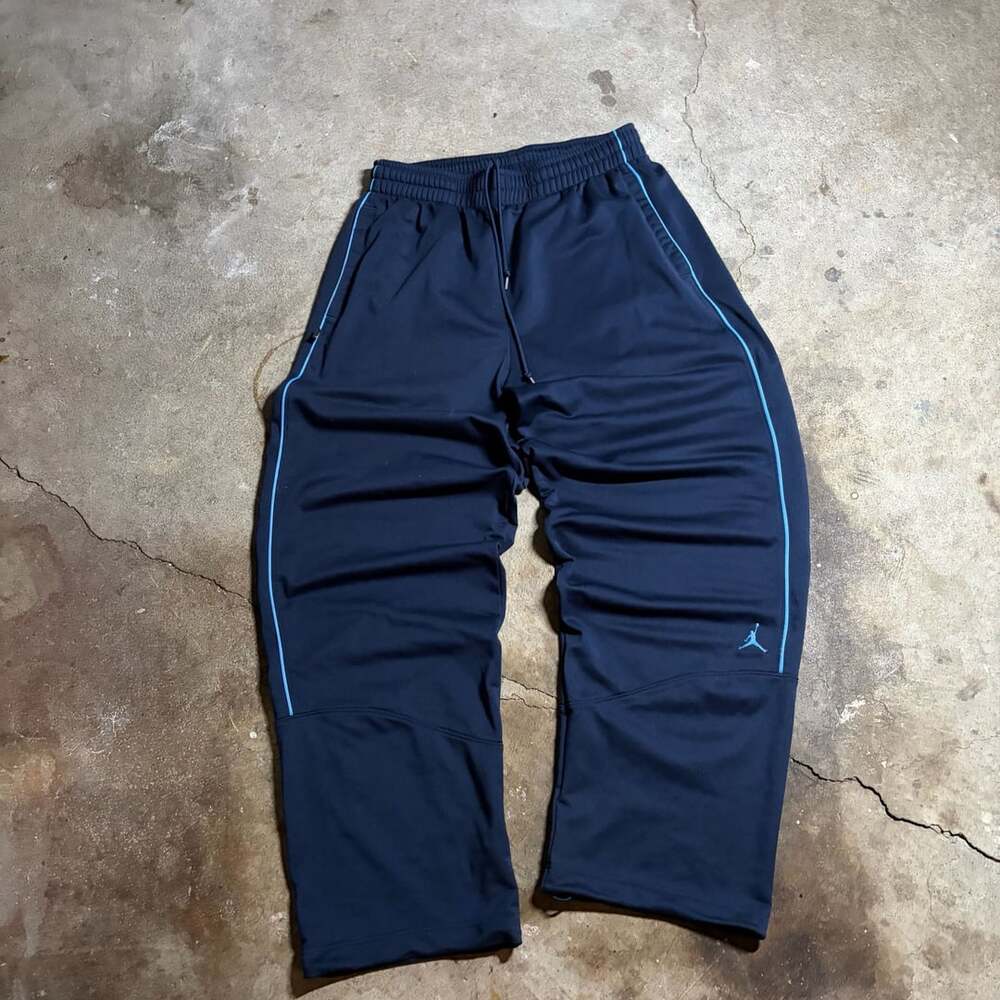 Jordan Navy Blue sweat pants with Light Blue Piping and Jumpman Logo Size L